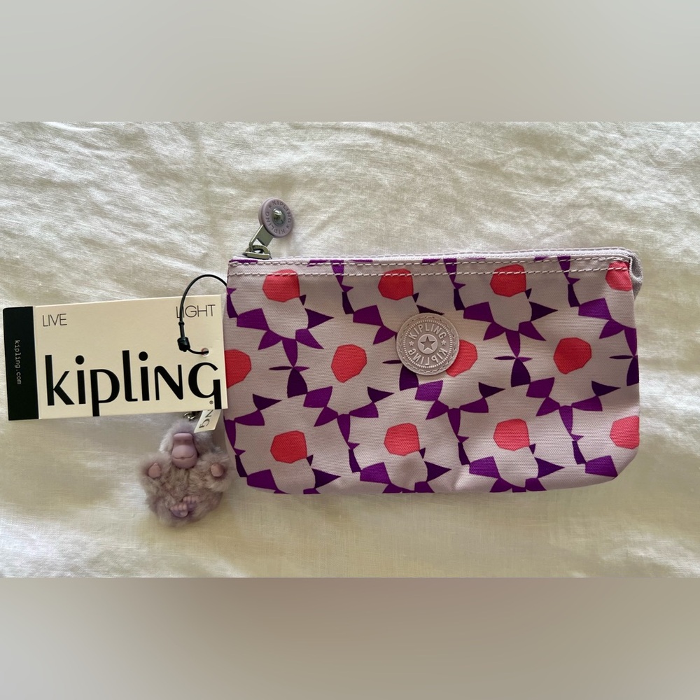 Kipling Creativity Pouch Flower Dots NWT